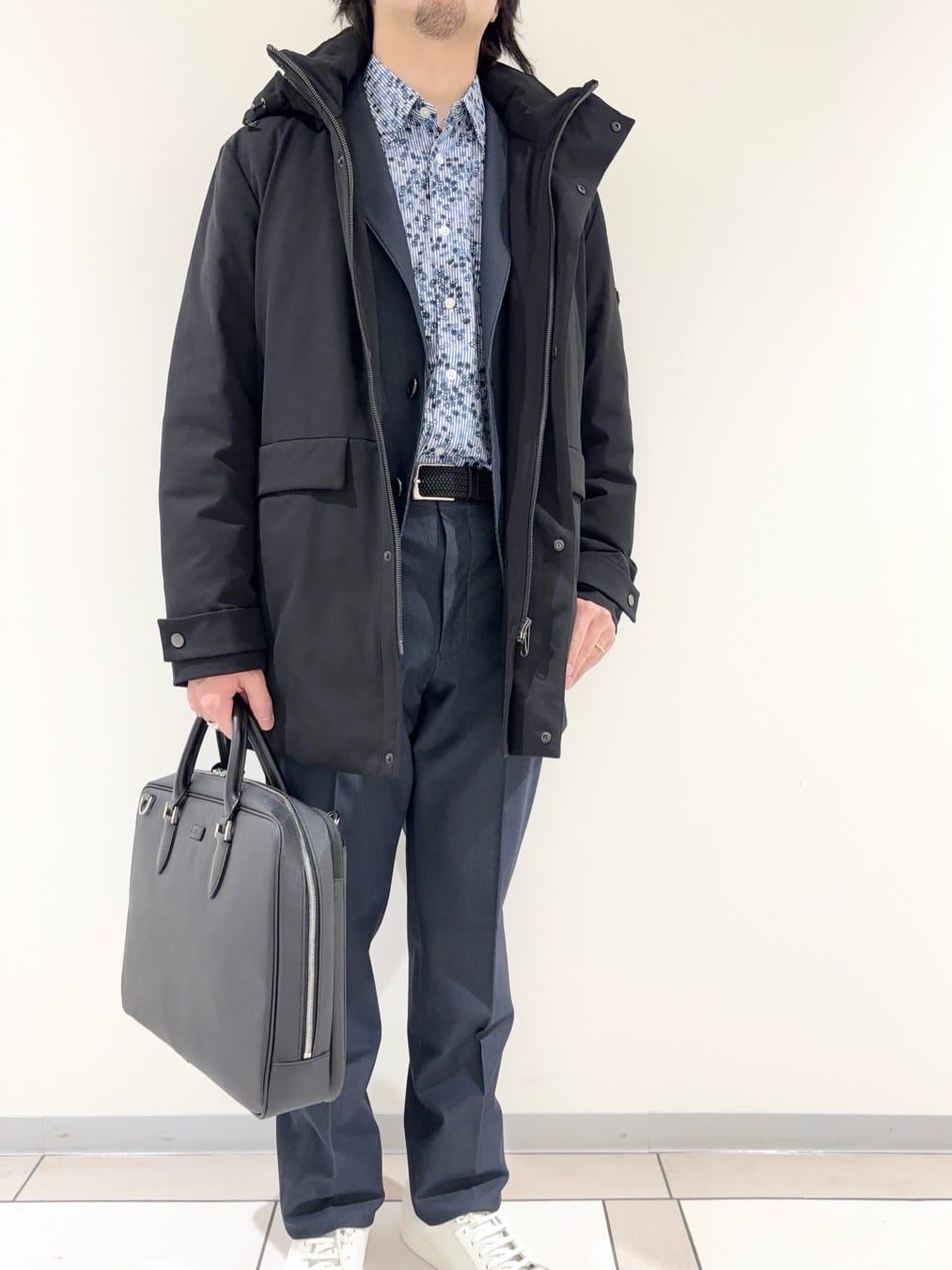 及川さんの「TAKEO KIKUCHI｜【None Of Stress】ストレッチ ダウンブルゾン」を使ったコーディネート
