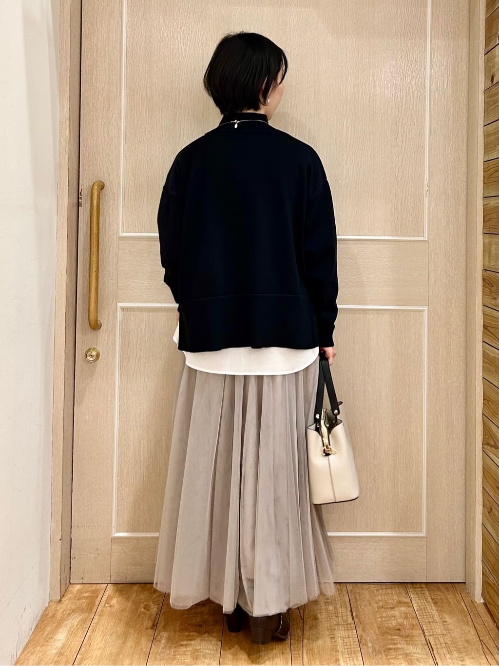 ちぐささんの「SHOO･LA･RUE｜【セレモニー】とばしパヴェネックレス」を使ったコーディネート