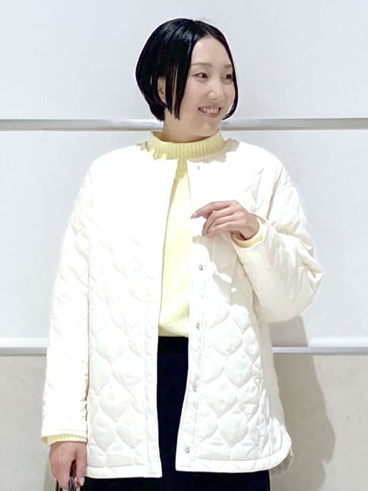 eriko さんの「Dessin｜【洗える】ハイネックベロアモールニット」を使ったコーディネート