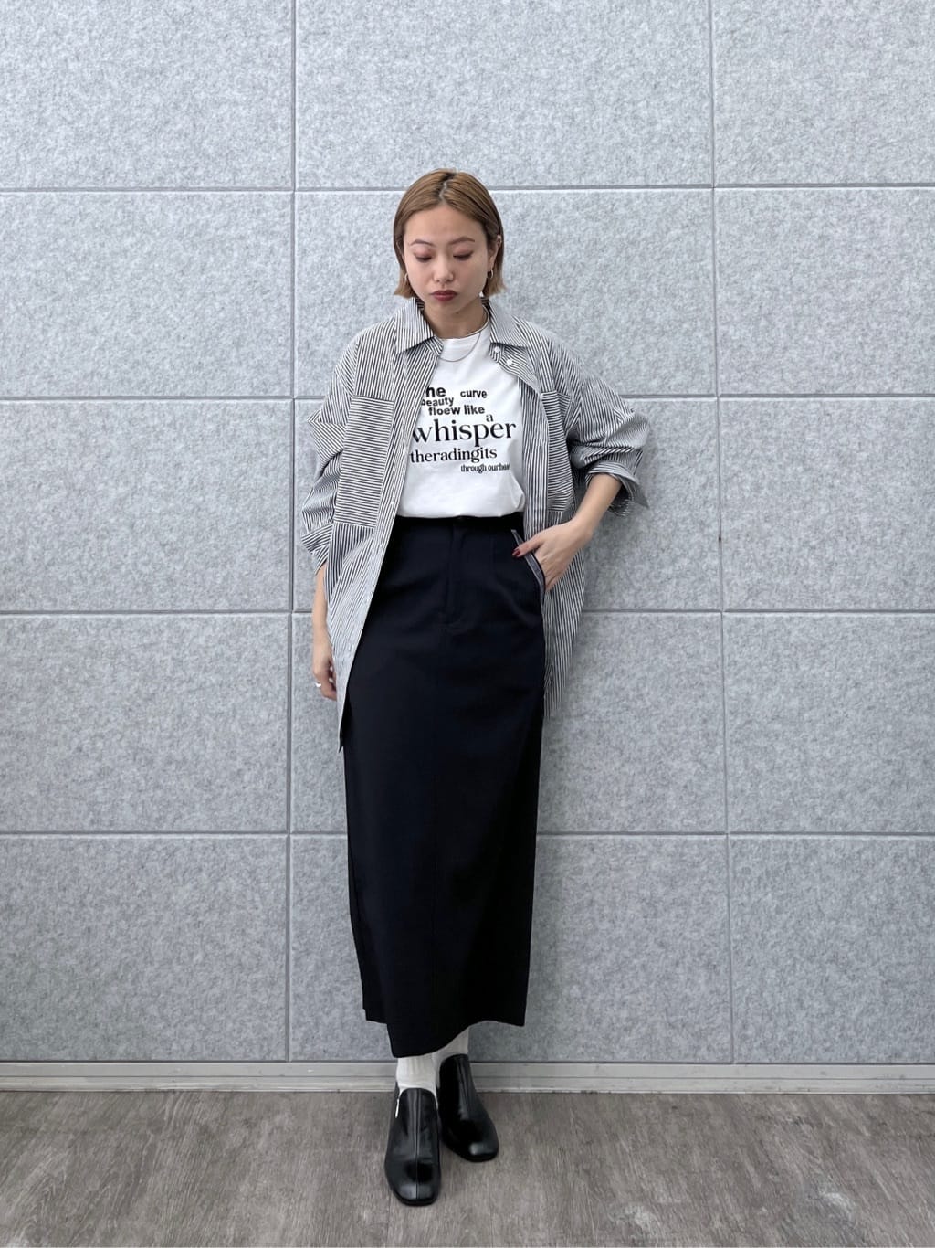 Harukaさんの「INDIVI｜Timeless｜ビッグポケットフォルムシャツ【接触冷感】」を使ったコーディネート