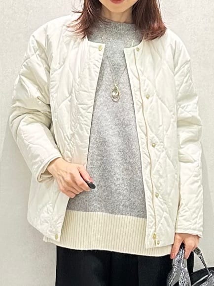 Miwaさんの「UNTITLED｜【重ね着もおすすめ/洗える】ウールカシミヤ クルーネックニット」を使ったコーディネート