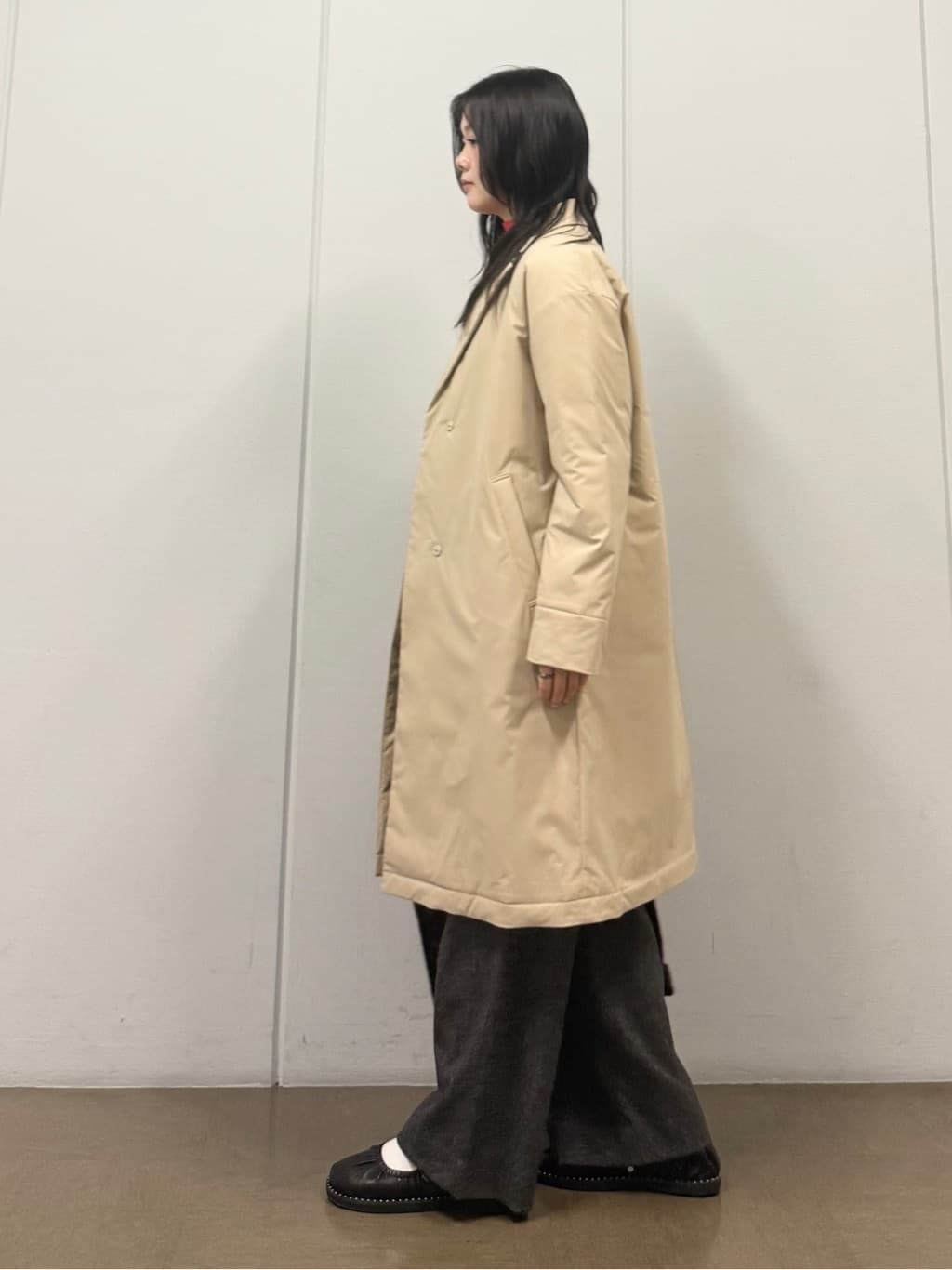 mizukiさんの「INDIVI｜【超軽量／蓄熱】ライトパフチェスターコート」を使ったコーディネート