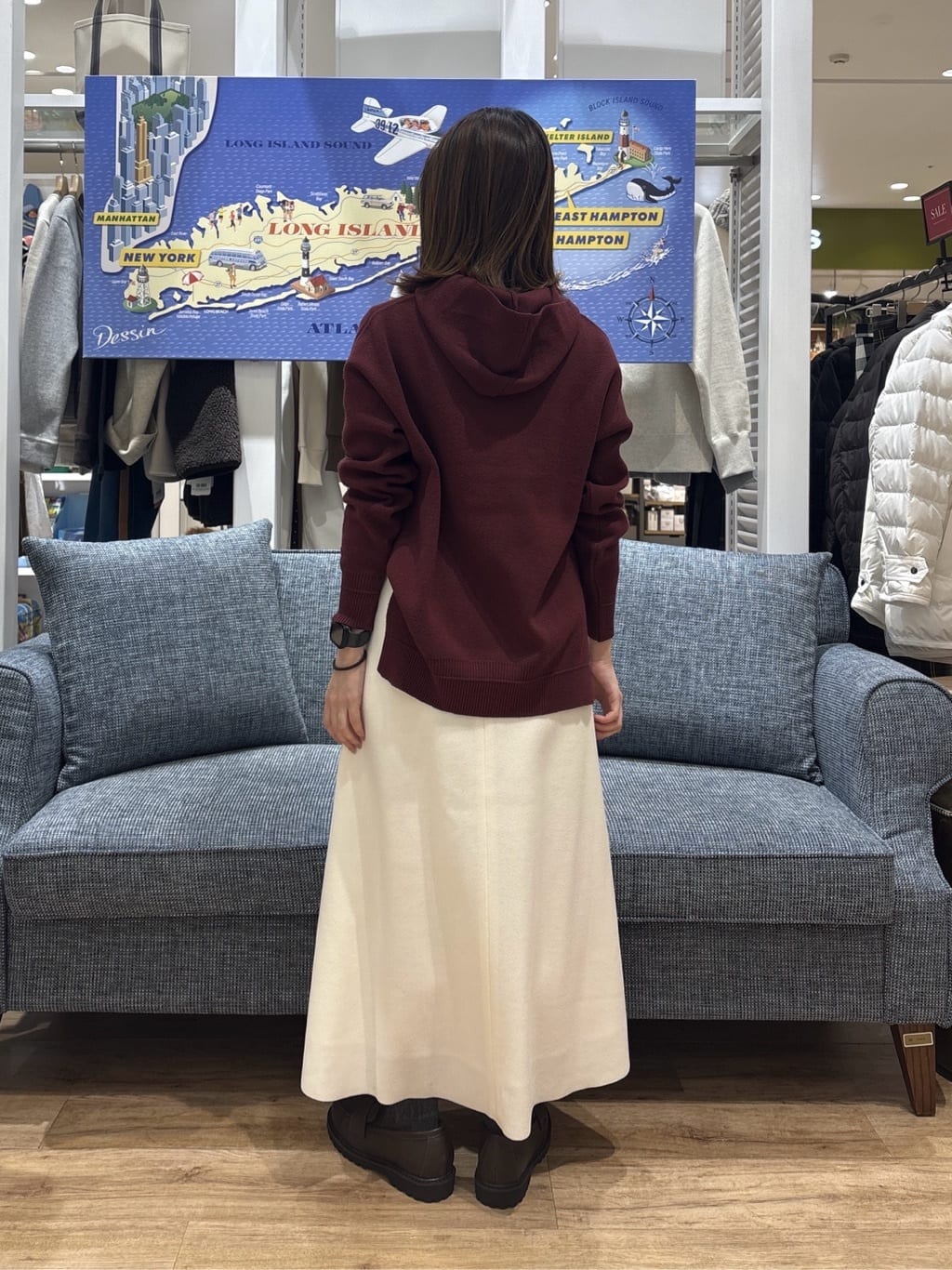 risaさんの「Dessin｜【洗える／体型カバー】ちょうどいいニットパーカ」を使ったコーディネート