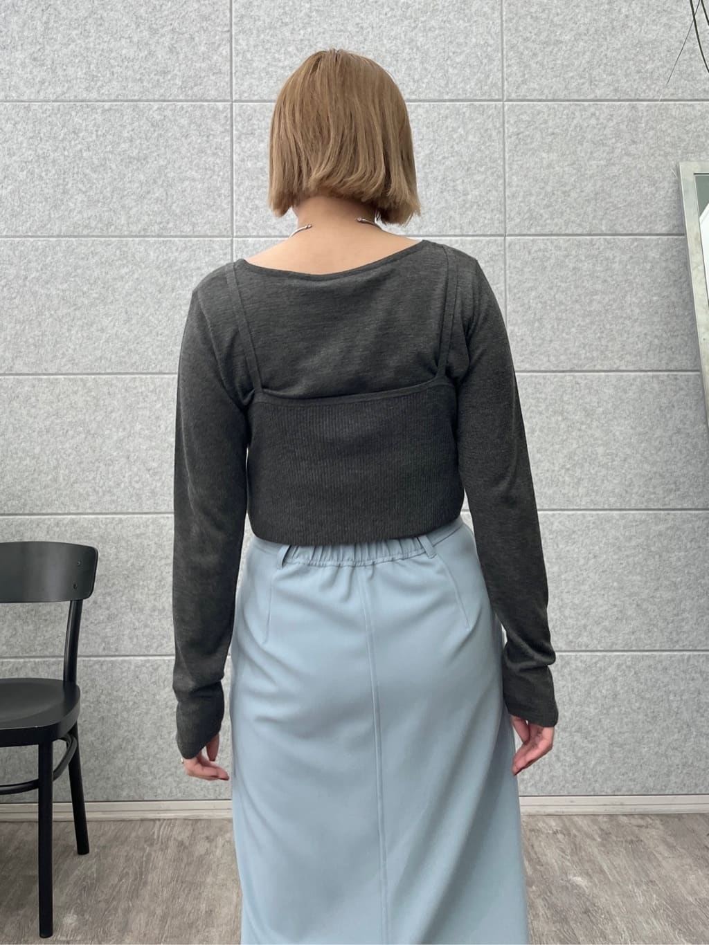 Harukaさんの「INDIVI｜ビスチェレイヤードニット」を使ったコーディネート
