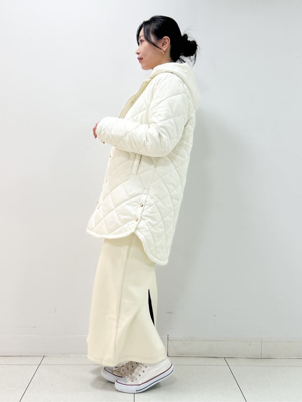 Kaiさんの「Dessin｜【2WAY/洗える】中綿キルトコート」を使ったコーディネート