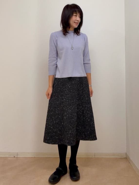 Eikoさんの「Reflect｜【選べる5色／アンサンブル可】クルーネックカーディガン」を使ったコーディネート