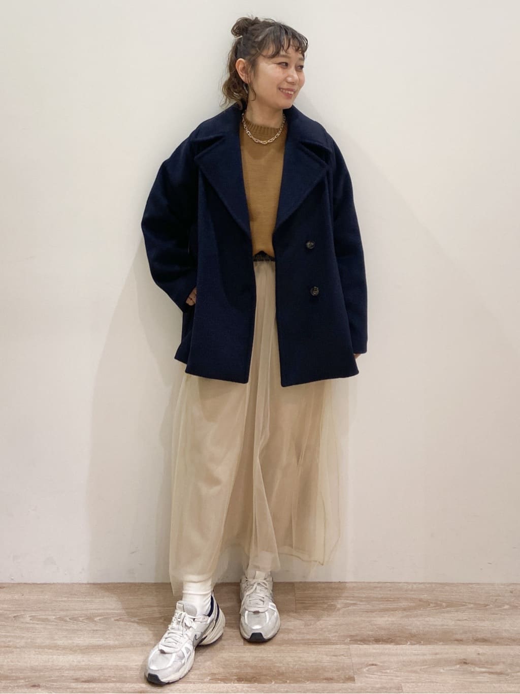 risayanさんの「OPAQUE.CLIP｜カシミヤブレンドウールミドルピーコート」を使ったコーディネート