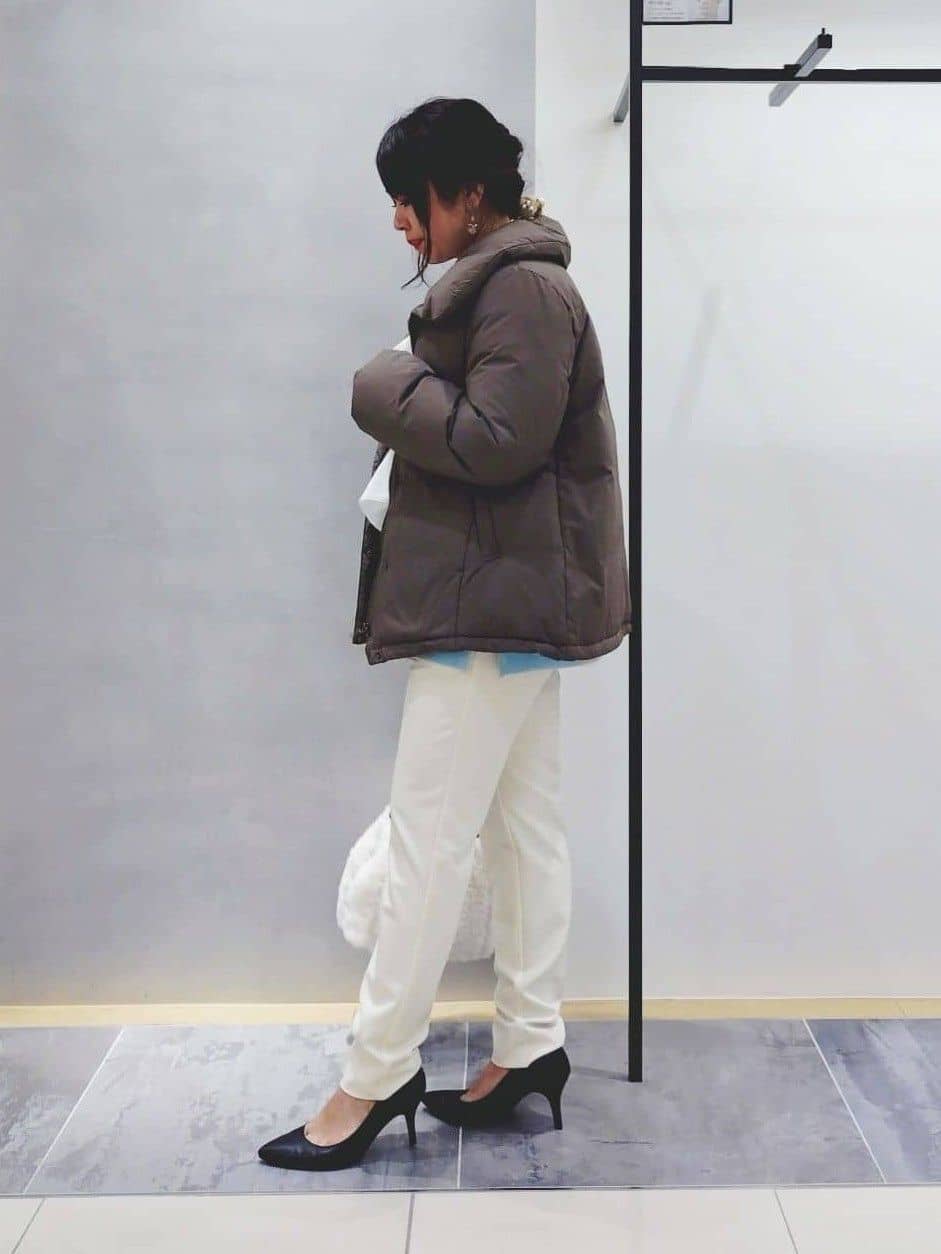 TOMOMIさんの「INDIVI｜【洗える】ジョーゼットボウタイブラウス」を使ったコーディネート