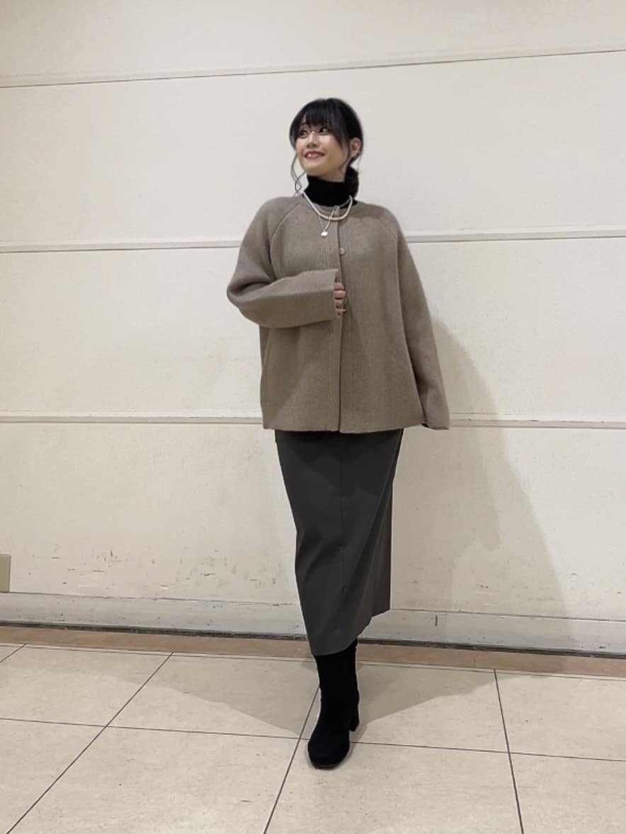 watanabeさんの「UNTITLED｜【軽アウター/ミドル丈】ウールニットコーディガン」を使ったコーディネート