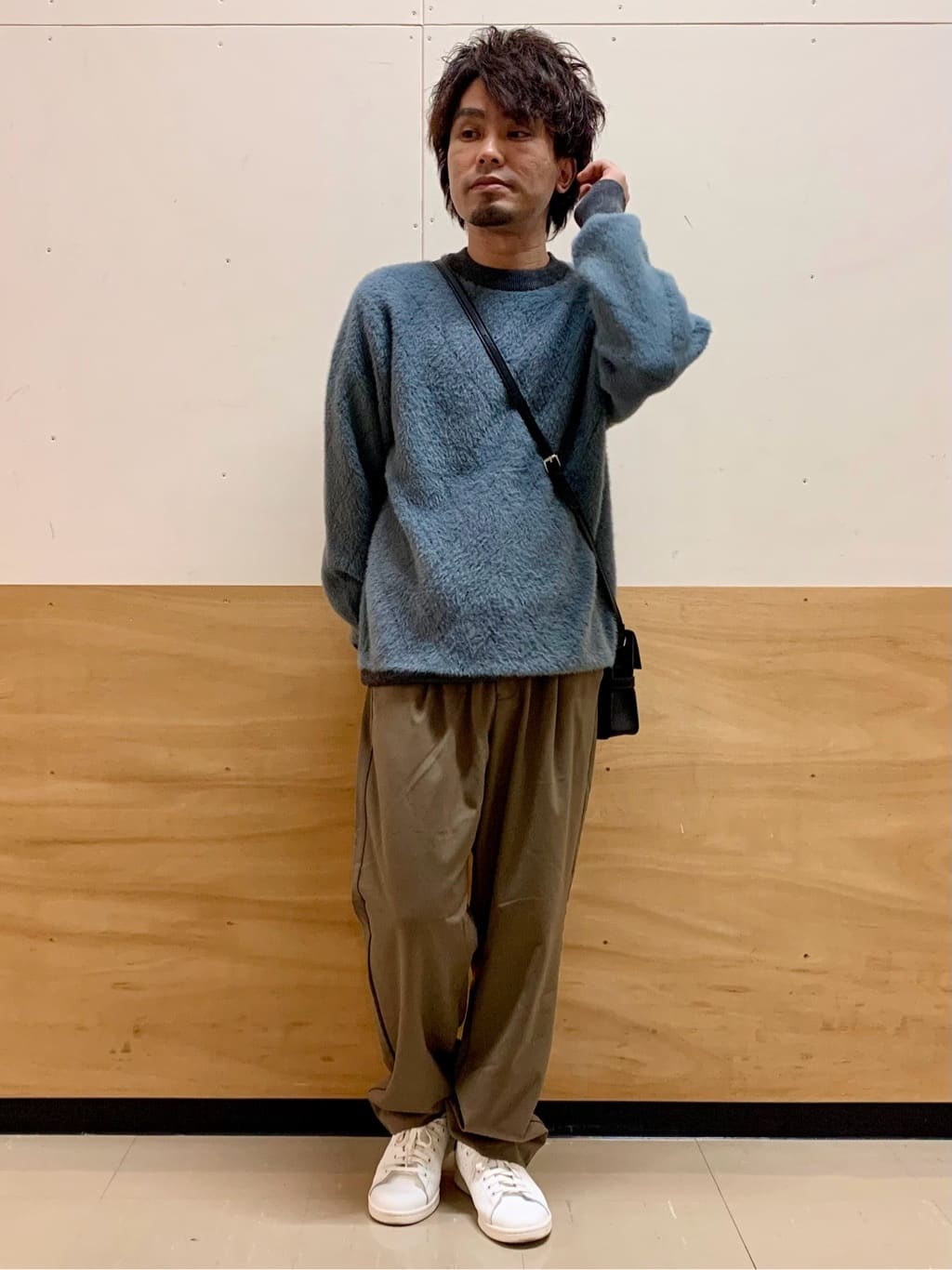 MATUさんの「THE SHOP TK｜【ふんわり心地いい肌触り】　ダイヤ柄シャギーニット」を使ったコーディネート