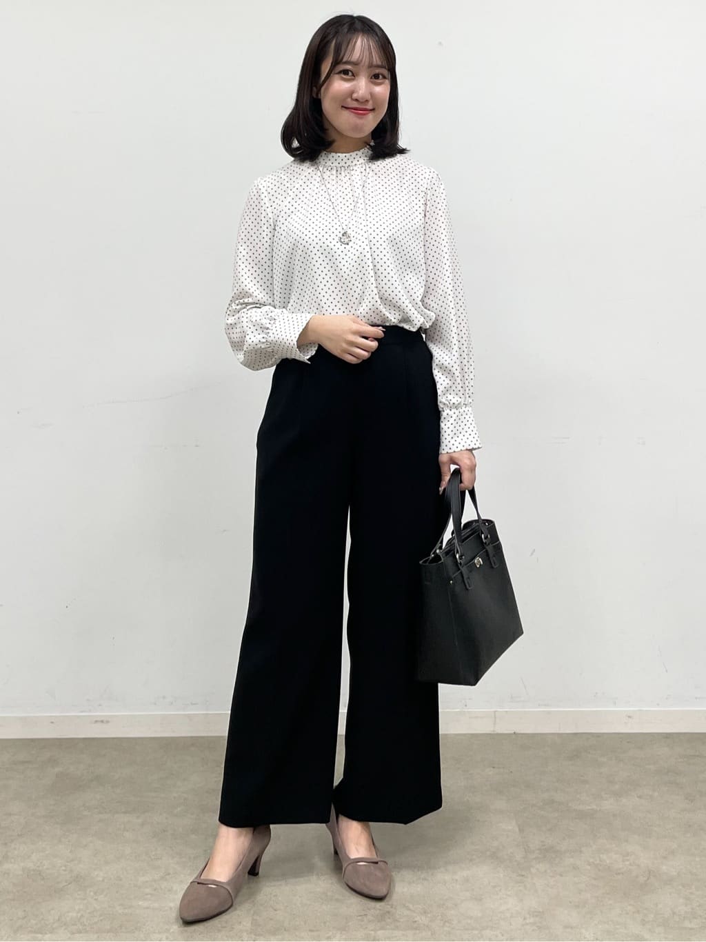 yukariさんの「Reflect｜【SS-4Lサイズ】ドットプリントブラウス」を使ったコーディネート