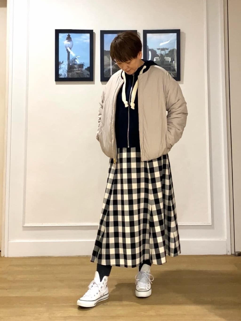 Hiroさんの「Dessin｜【2WAY】リバーシブルタフタボアアウター」を使ったコーディネート