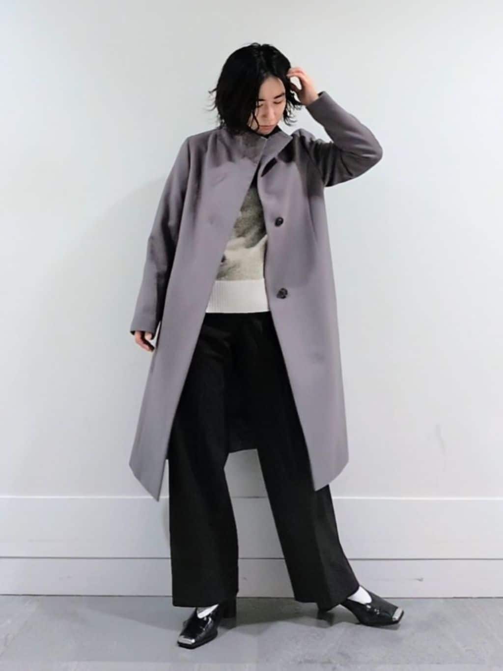 ミズタさんの「UNTITLED｜【8色展開/洗える】ウールカシミヤ ハイネックニット」を使ったコーディネート