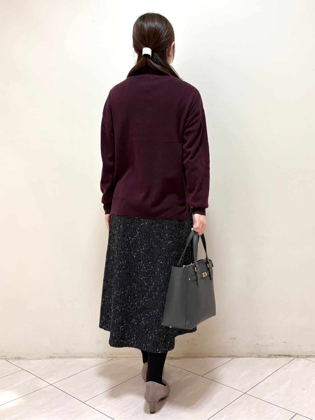 mikiさんの「Reflect｜【広がりすぎない／美シルエット◎】ツイードフレアスカート」を使ったコーディネート