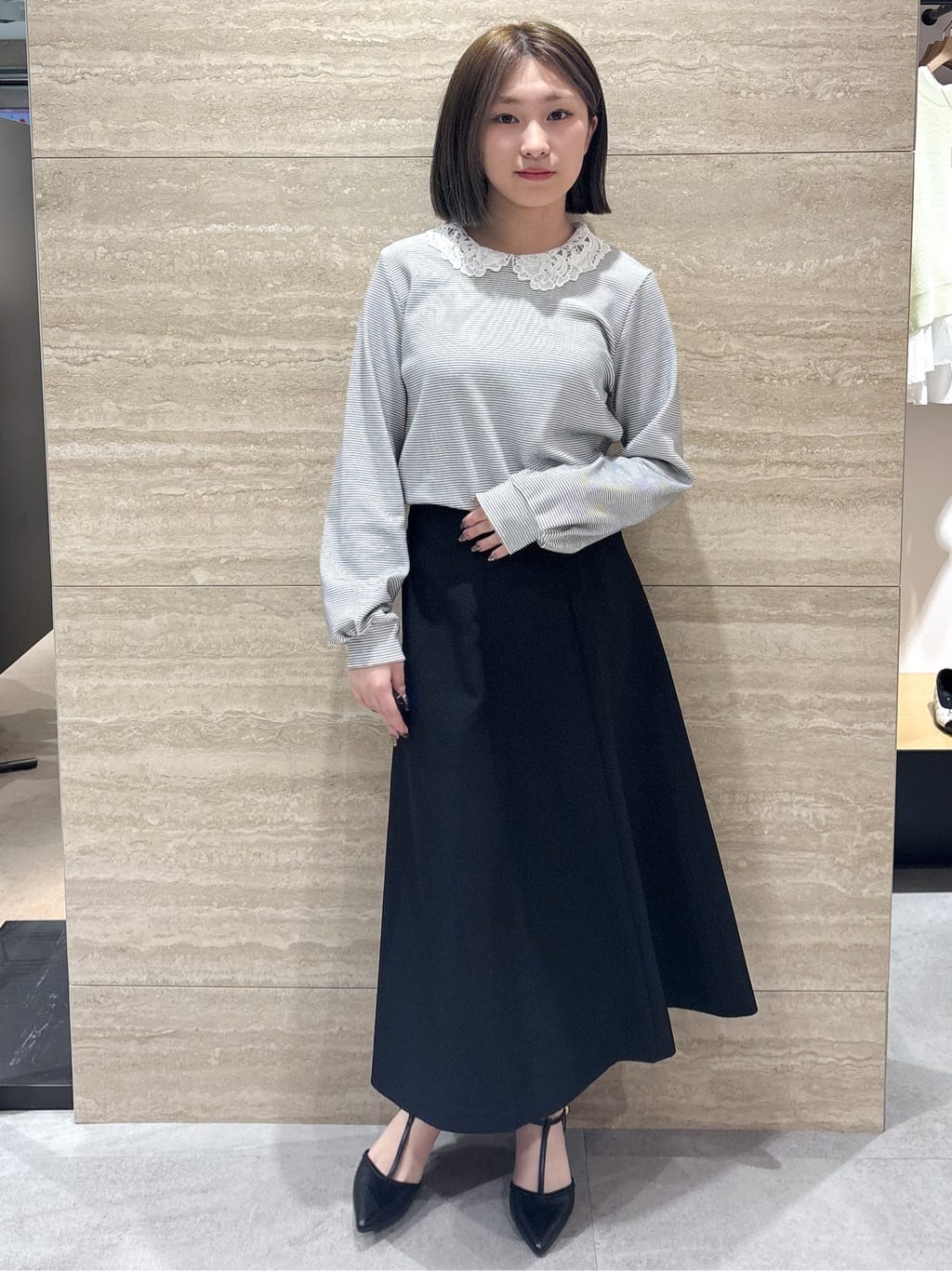 ふうかさんの「index｜レース衿付きピケジャージトップス【洗濯機OK】」を使ったコーディネート
