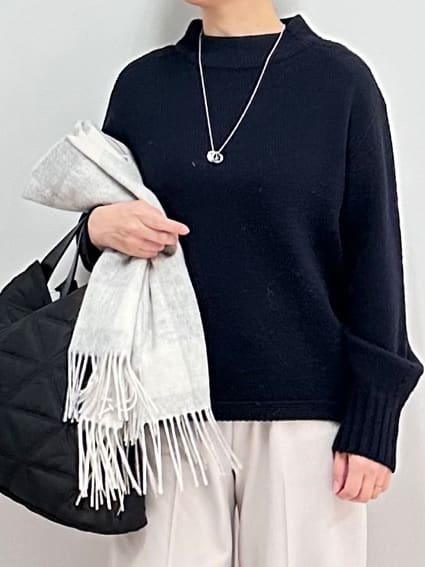 みなこさんの「UNTITLED｜【洗える】スポンディッシュ ボトルネックニット」を使ったコーディネート