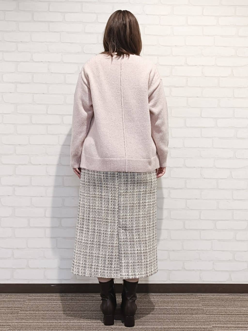 kaoriさんの「OPAQUE.CLIP｜リラクシークルーネックニット【洗濯機OK】」を使ったコーディネート