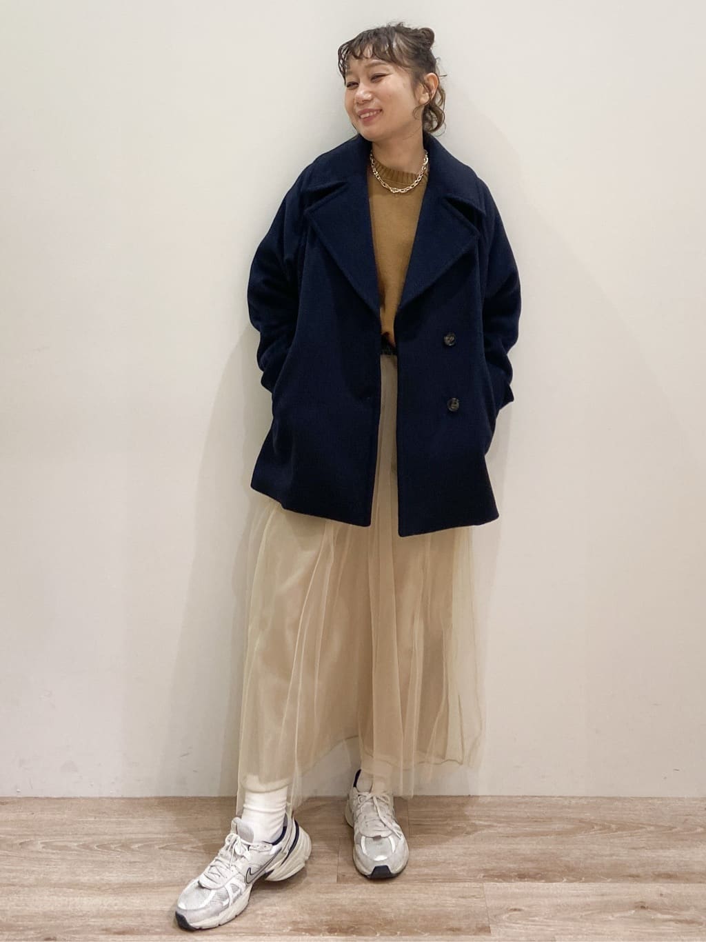 risayanさんの「OPAQUE.CLIP｜カシミヤブレンドウールミドルピーコート」を使ったコーディネート
