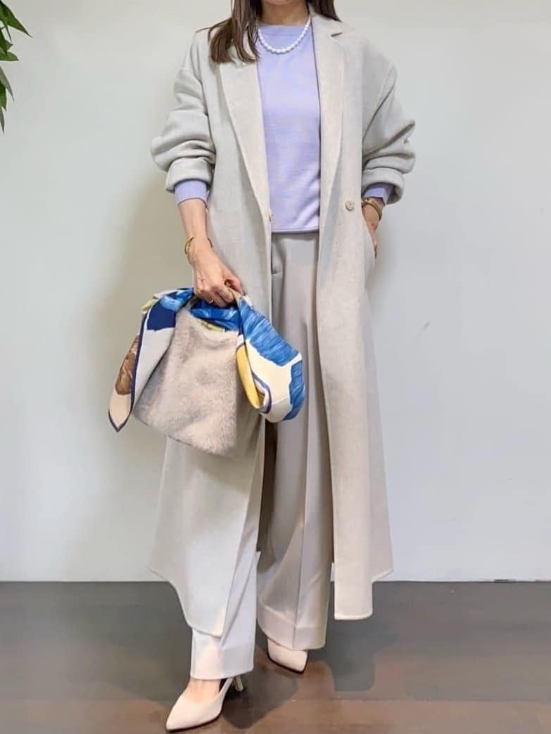 tomoさんの「UNTITLED｜【8色展開／コンパクト丈】レーヨン混 コクーンニット」を使ったコーディネート