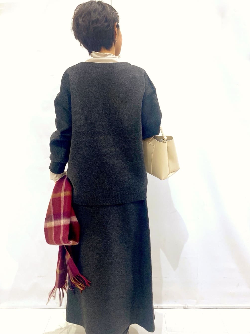 Bonさんの「OPAQUE.CLIP｜ウール100％マフラー【12col／洗える】」を使ったコーディネート