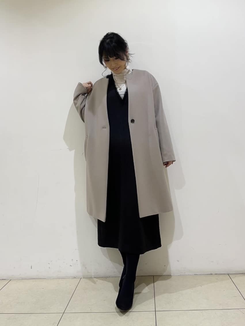 watanabeさんの「UNTITLED｜【洗える/細見え】ツイード ジャンパースカート」を使ったコーディネート
