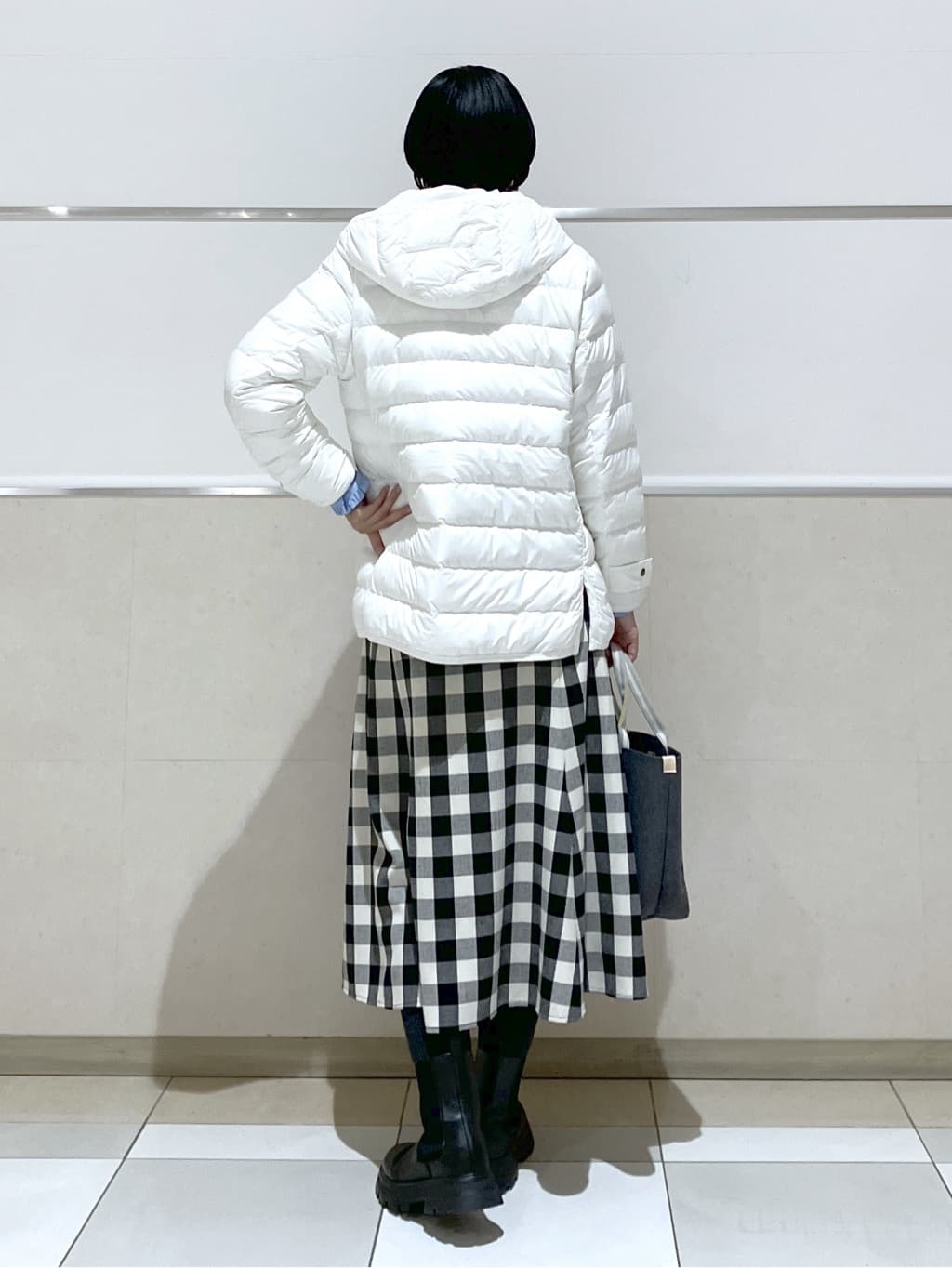 eriko さんの「Dessin｜【撥水・2WAY】ミュラーダウンコートミドル丈」を使ったコーディネート