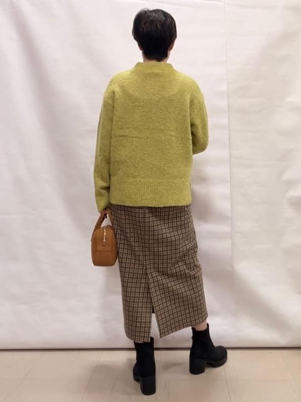 なっちゃんさんの「SHOO･LA･RUE｜【S-LL/あったか】大人レディな着こなしに シャギーチェックスカート」を使ったコーディネート