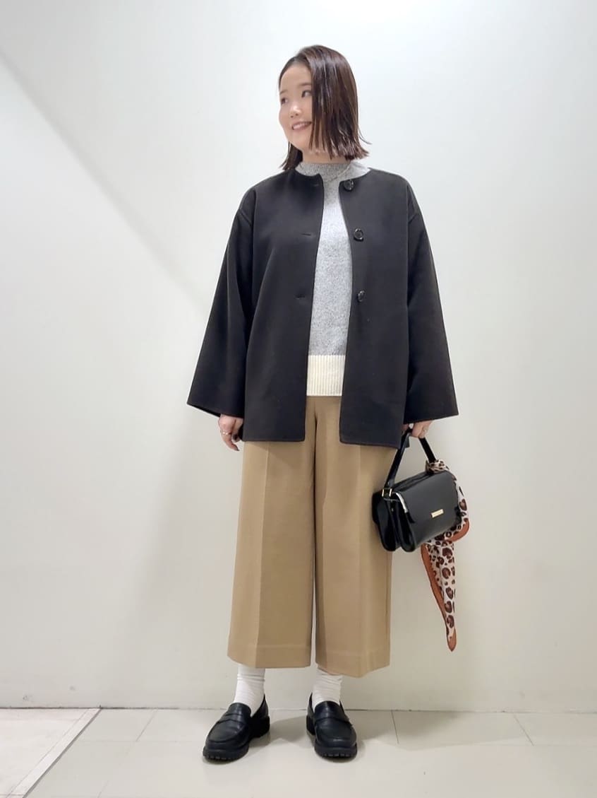 YUIさんの「UNTITLED｜【重ね着もおすすめ/洗える】ウールカシミヤ クルーネックニット」を使ったコーディネート