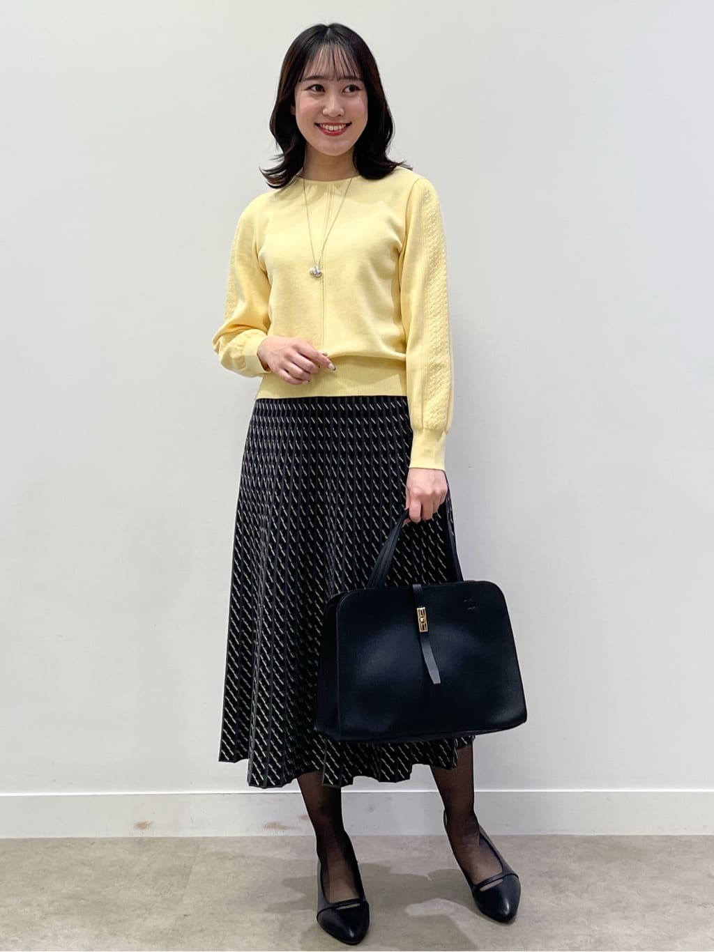 yukariさんの「Reflect｜【選べる8色／スカートにもパンツにも◎】ウール混ボートネックニット」を使ったコーディネート