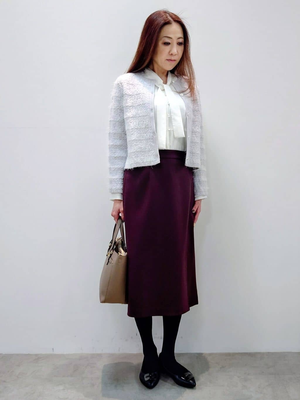 yoshiさんの「Reflect｜【レイヤードに◎】ボウタイブラウス」を使ったコーディネート