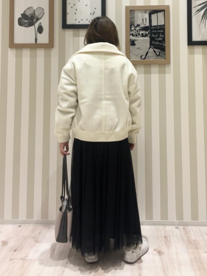 mさんの「SHOO･LA･RUE｜【S-LL】軽くてふんわりあたたかい スライバージャケット」を使ったコーディネート