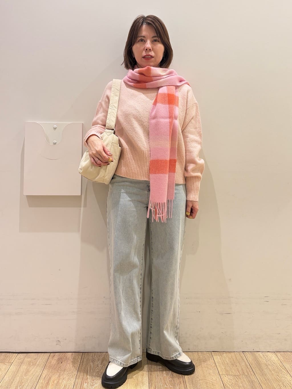 YUKOさんの「index｜《丈が選べる》デニムバギーパンツ【洗濯機洗い可】」を使ったコーディネート