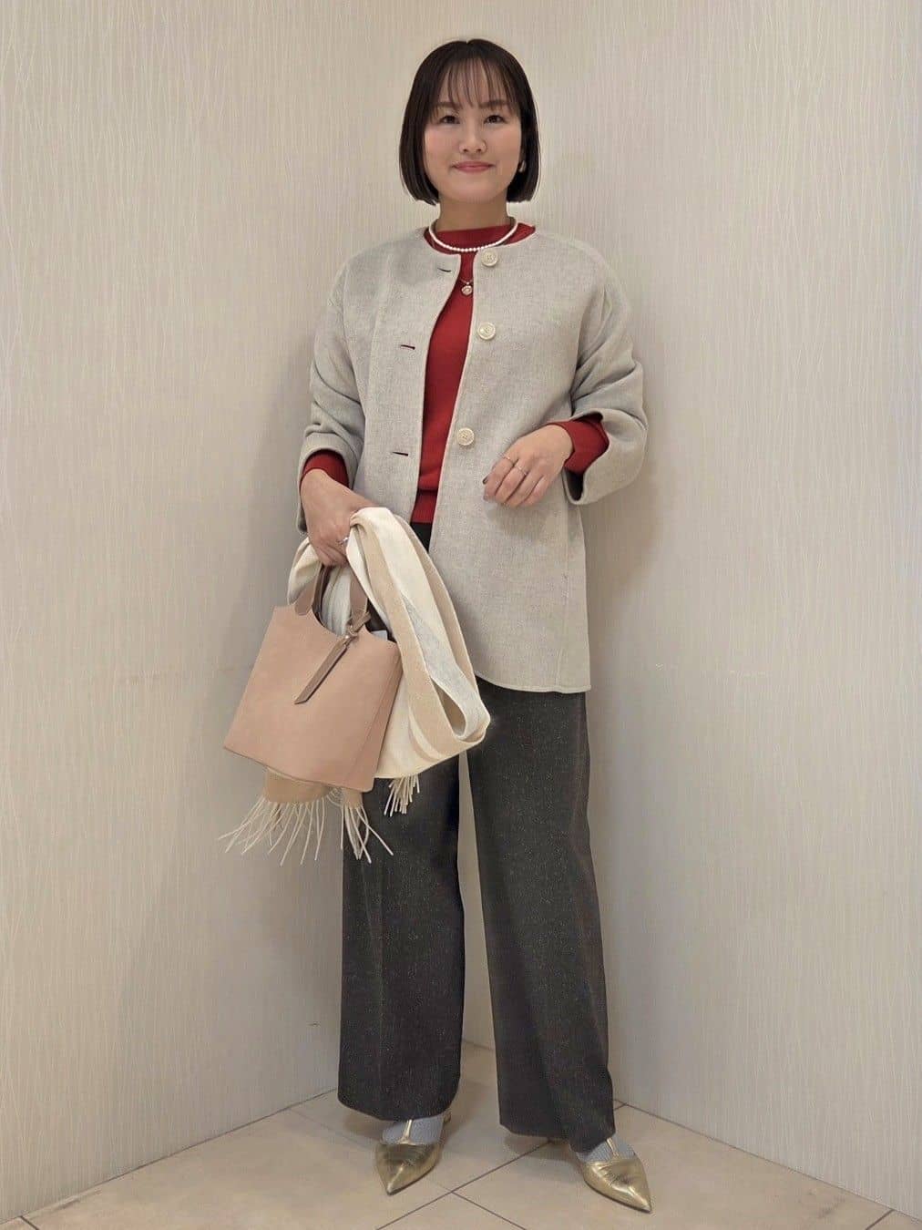 naokoさんの「UNTITLED｜【ミディ丈/軽やか】セミラグランリバー コート」を使ったコーディネート