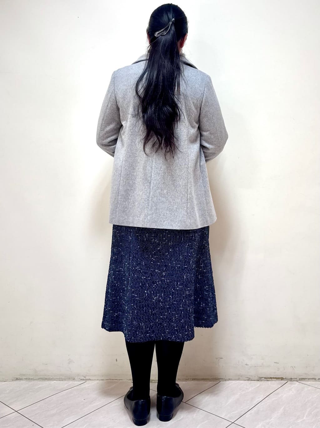 rincoさんの「Reflect｜【SS-4Lサイズ／衿が顔に当たらない◎】スタンドネックミドルコート」を使ったコーディネート