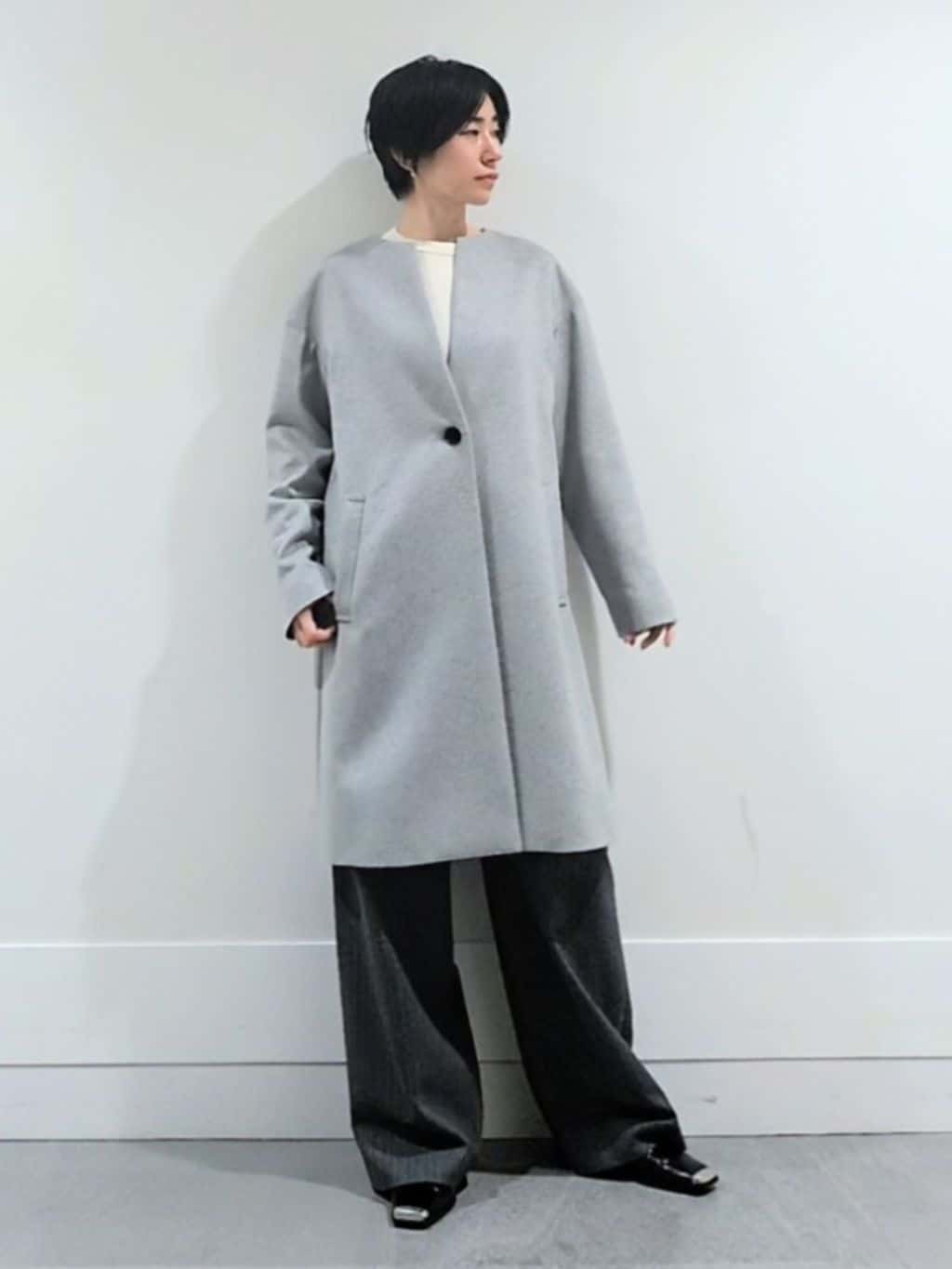 ミズタさんの「UNTITLED｜【8色展開／コンパクト丈】レーヨン混 コクーンニット」を使ったコーディネート