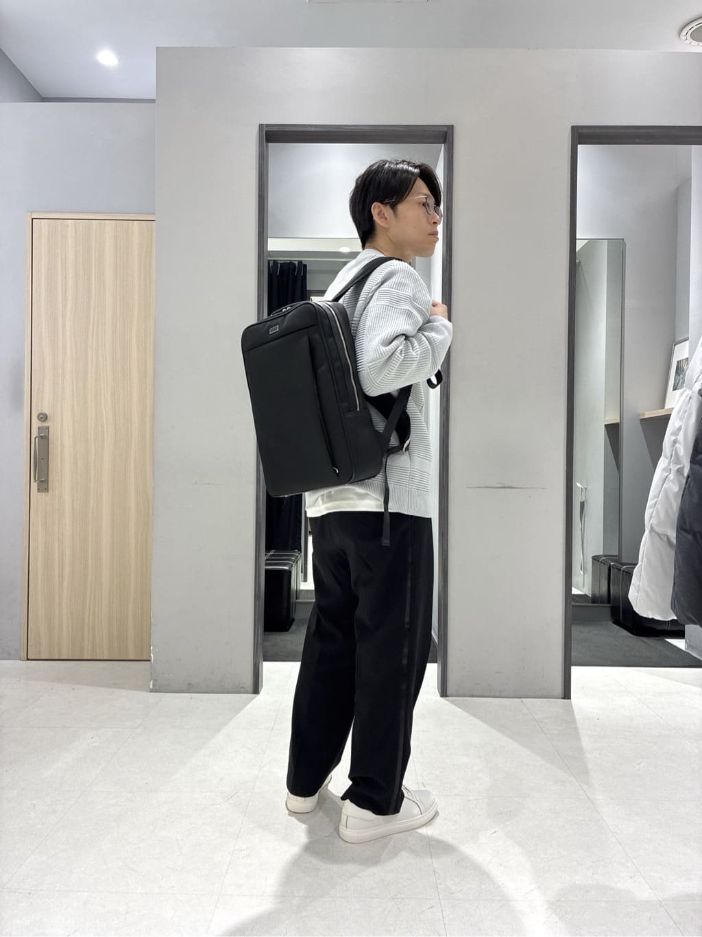 わいずみさんの「TAKEO KIKUCHI｜畦編みチェック プルオーバーニット」を使ったコーディネート