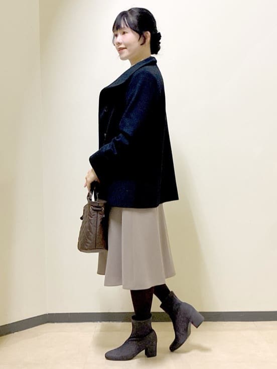  beni_gingerさんの「Reflect｜【SS-4Lサイズ／衿が顔に当たらない◎】スタンドネックミドルコート」を使ったコーディネート