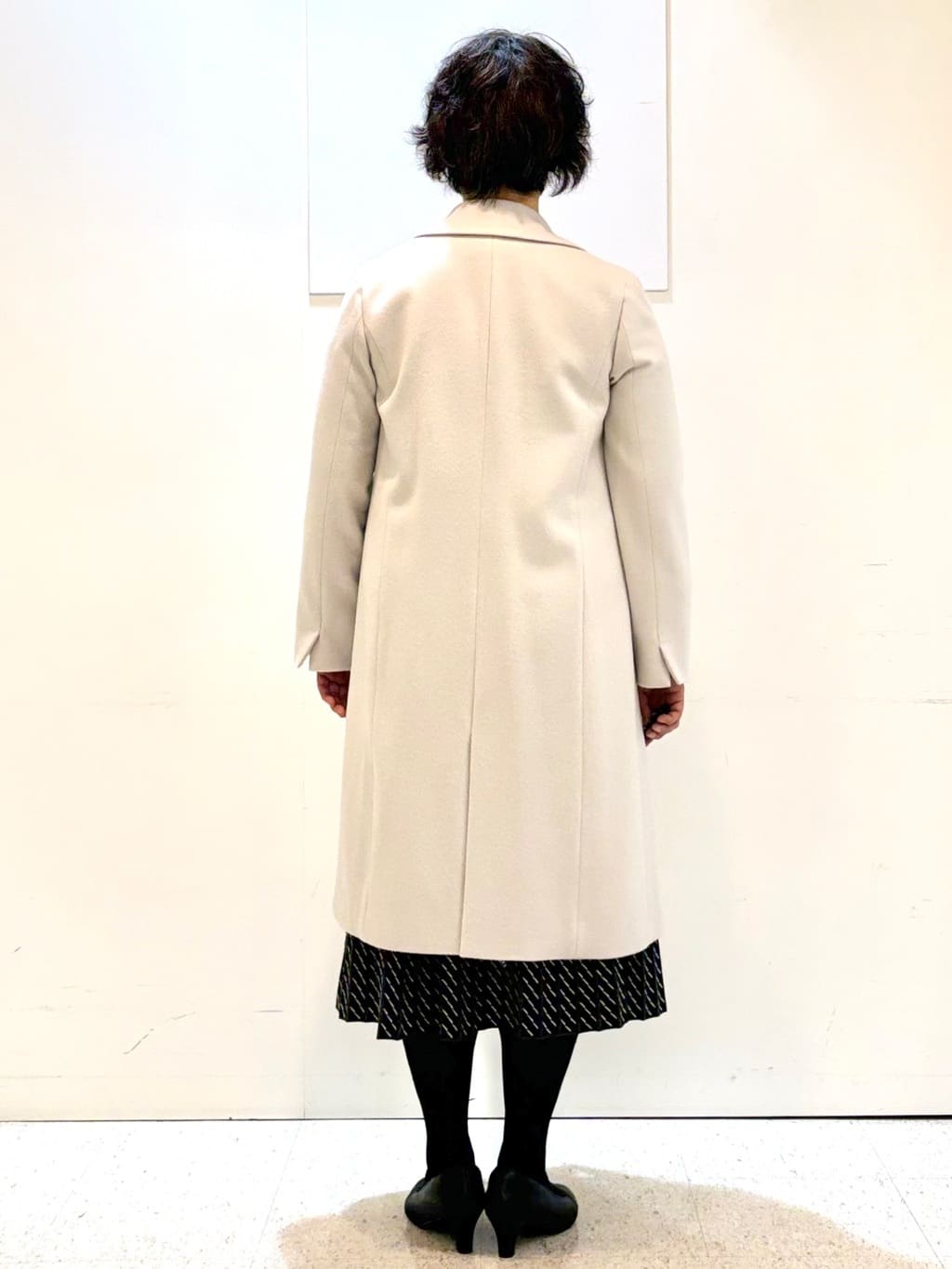 ヤスコさんの「Reflect｜【SS-4Lサイズ／選べる6色】テーラードカラーロングウール混コート」を使ったコーディネート