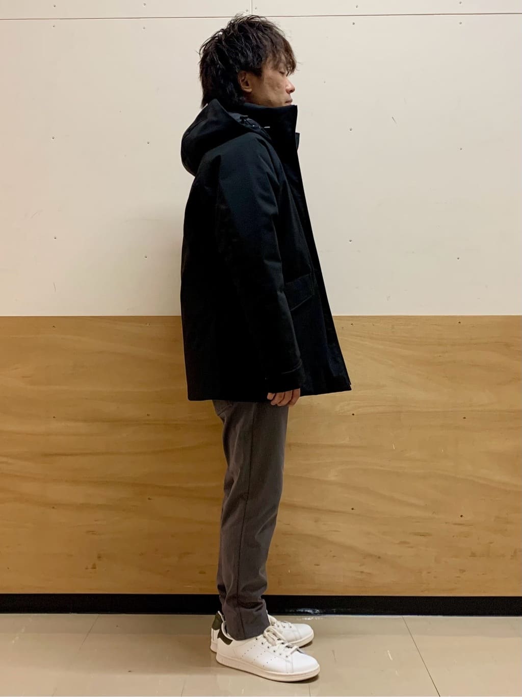 MATUさんの「THE SHOP TK｜【軽くて、暖かい】SORONA／ソロナ 中綿ブルゾン 防風/軽量/洗濯機OK/フード脱着可」を使ったコーディネート