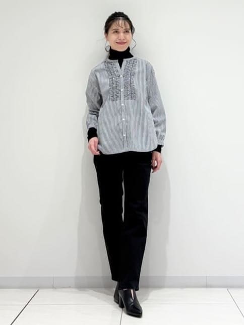 kayoさんの「INDIVI｜【洗える／薄手／ラメ】シアーラメニット」を使ったコーディネート