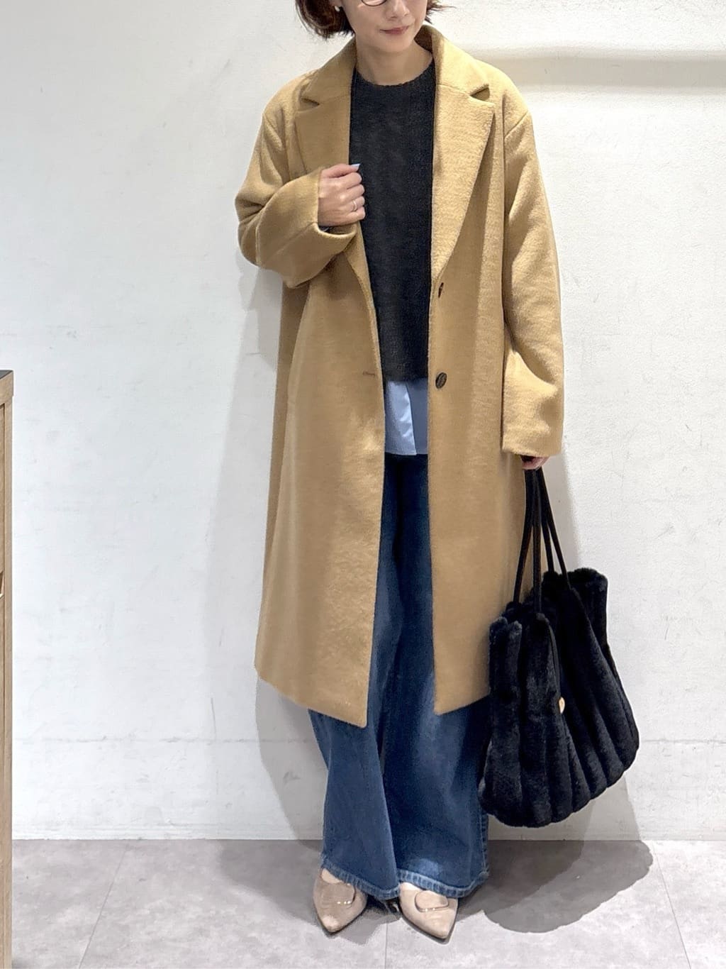 たけねぇさんの「OPAQUE.CLIP｜カシミヤブレンドウールチェスターコート」を使ったコーディネート