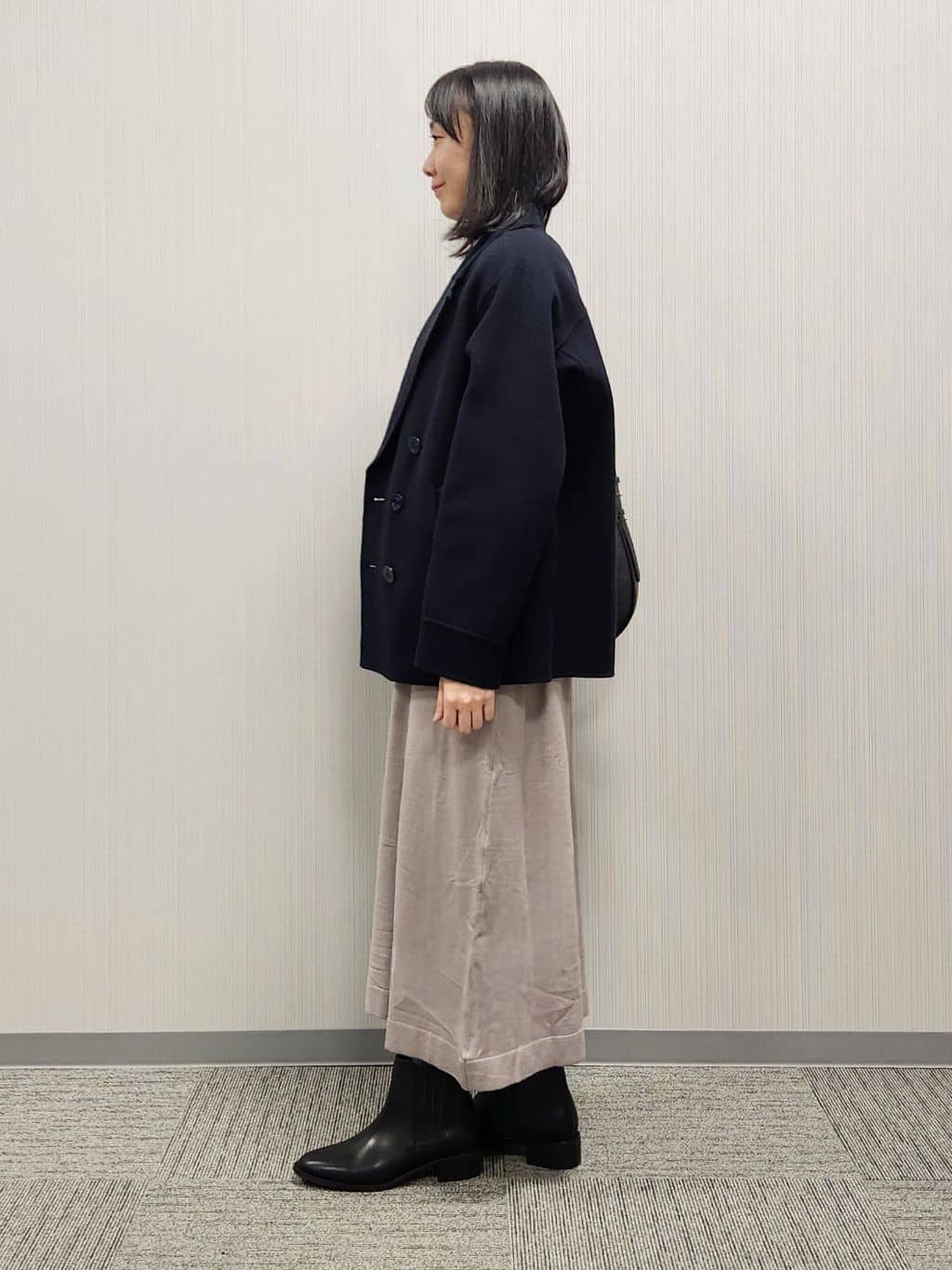 naraさんの「Dessin｜【洗える】ウール混リバーメルトンコート」を使ったコーディネート