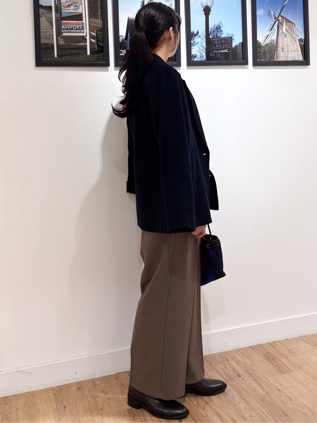 Ririkaさんの「Dessin｜ウールカシミヤVネック」を使ったコーディネート
