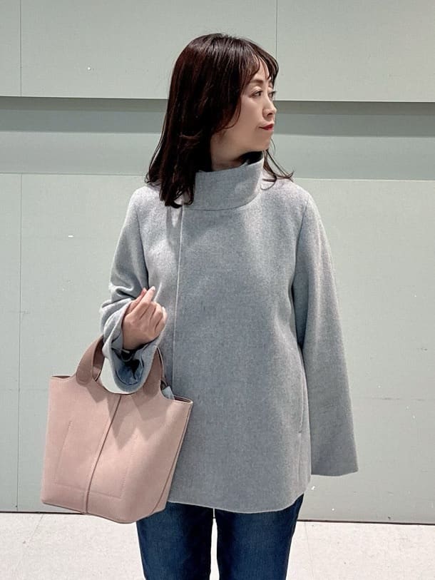 makiさんの「UNTITLED｜【8色展開／コンパクト丈】レーヨン混 コクーンニット」を使ったコーディネート