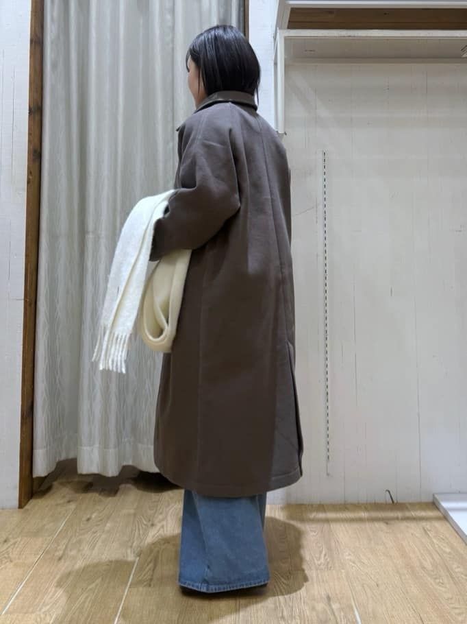 chさんの「THE SHOP TK｜ジャージメルトンスタンドカラーコート」を使ったコーディネート