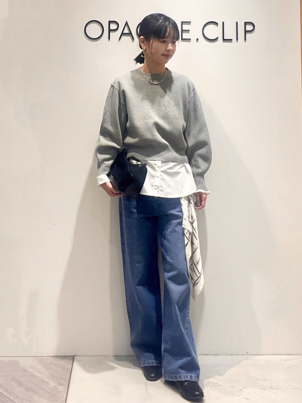 あいさんの「OPAQUE.CLIP｜金ボタンダブルブレストテーラードジャケット／セットアップ対応【洗える】」を使ったコーディネート