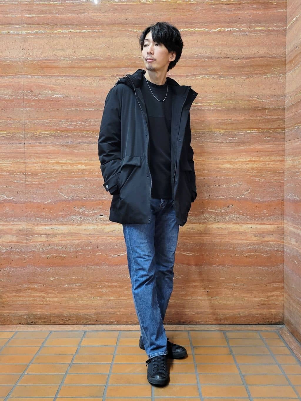piroyaさんの「TAKEO KIKUCHI｜【None Of Stress】ストレッチ ダウンブルゾン」を使ったコーディネート