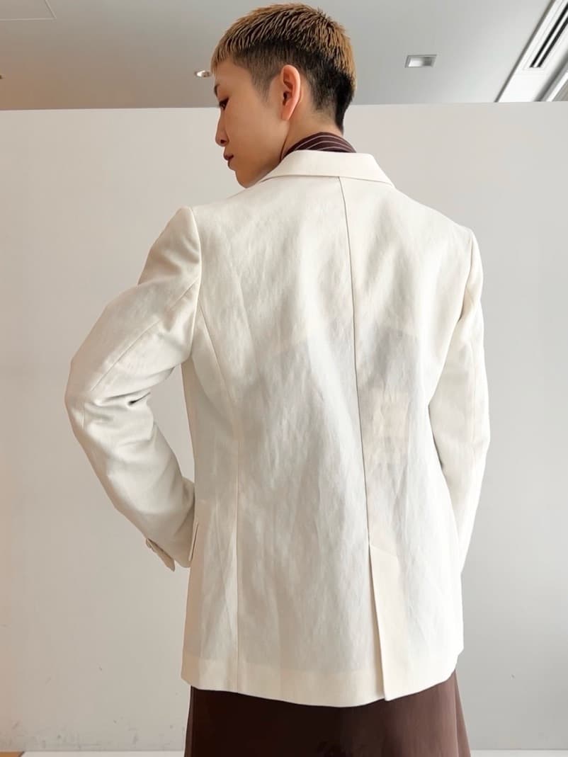 OCHIAIさんの「DRESSTERIOR｜【セットアップ可】リネンブレンドダブルブレストジャケット」を使ったコーディネート