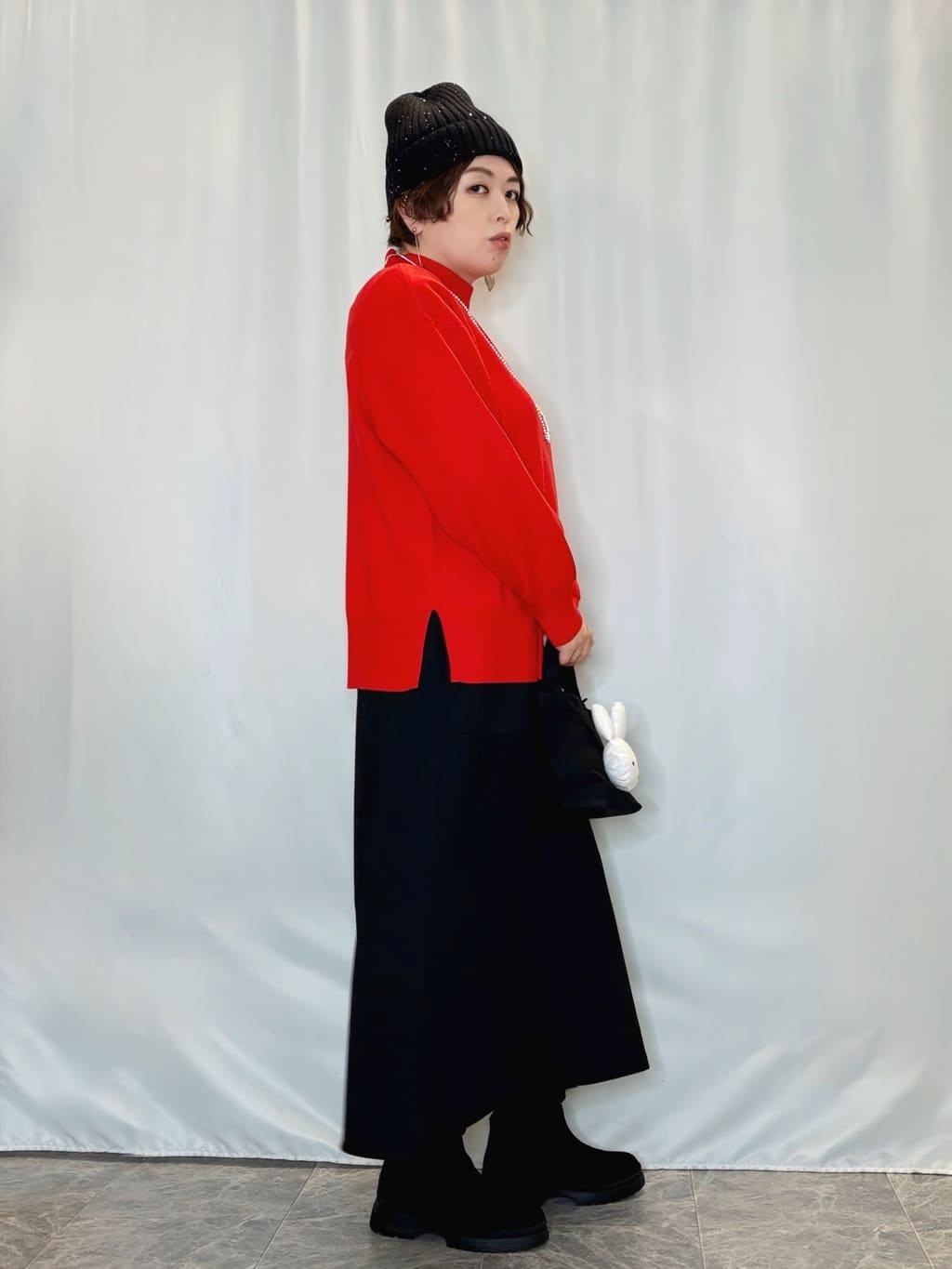 たみさんの「SHOO･LA･RUE｜【洗濯機可/S-LL】厚すぎない　ゆったりシンプルもちもちニット」を使ったコーディネート