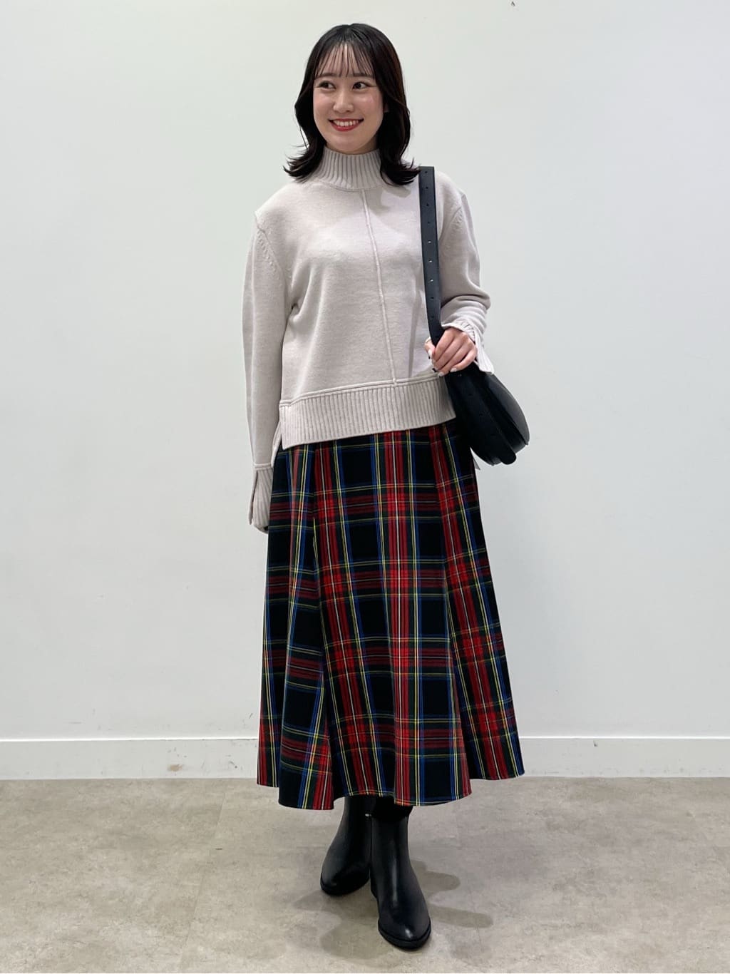 yukariさんの「Dessin｜【洗える】センタータックラインハイネックニット」を使ったコーディネート